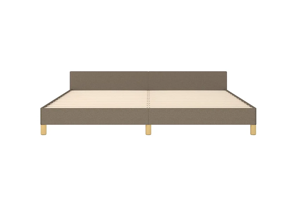 Cadre de lit sans matelas taupe 200x200 cm tissu