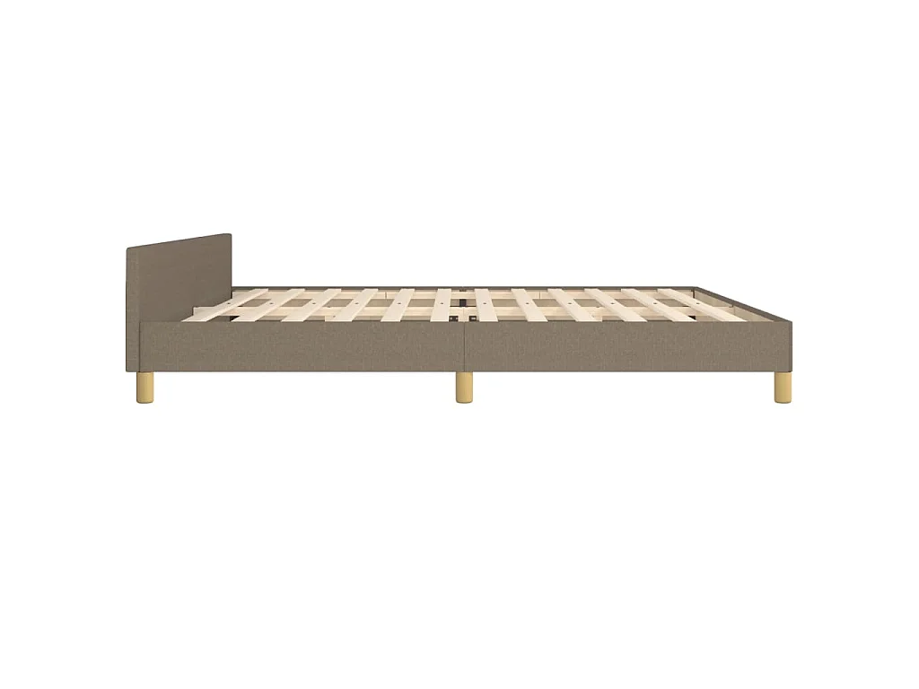 Cadre de lit sans matelas taupe 200x200 cm tissu