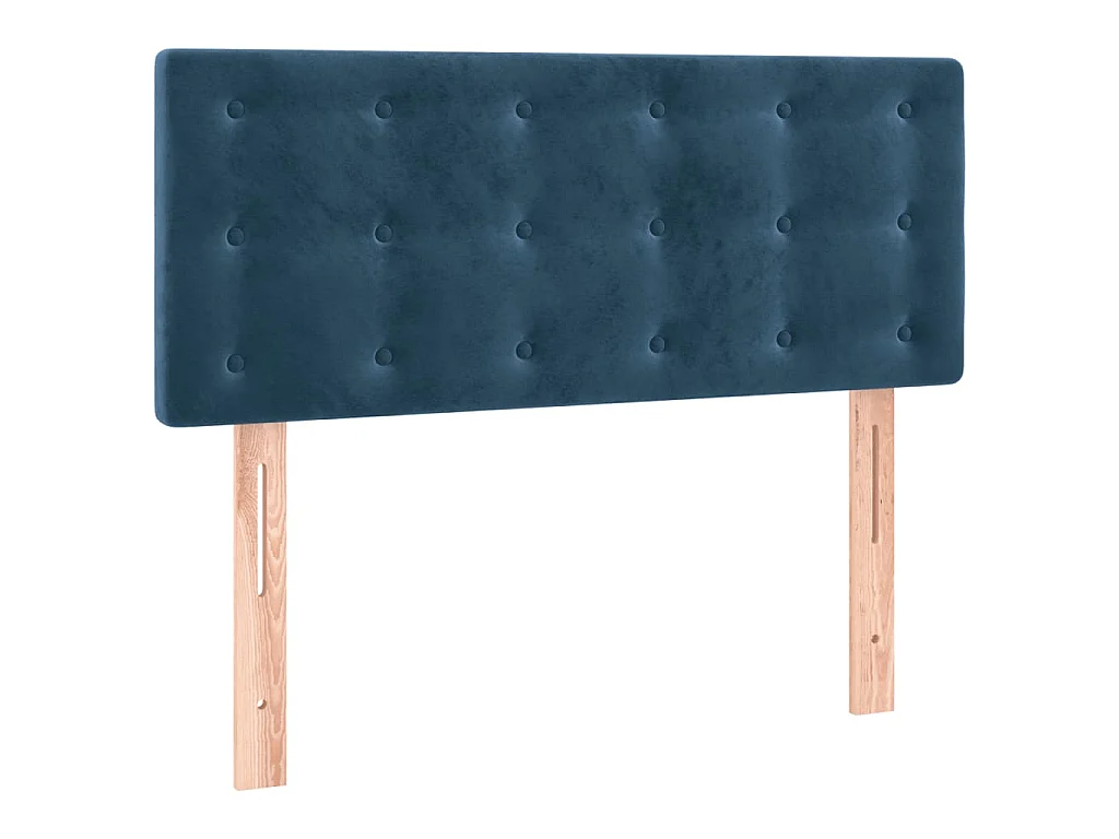 Boxspring met matras fluweel donkerblauw 100x200 cm