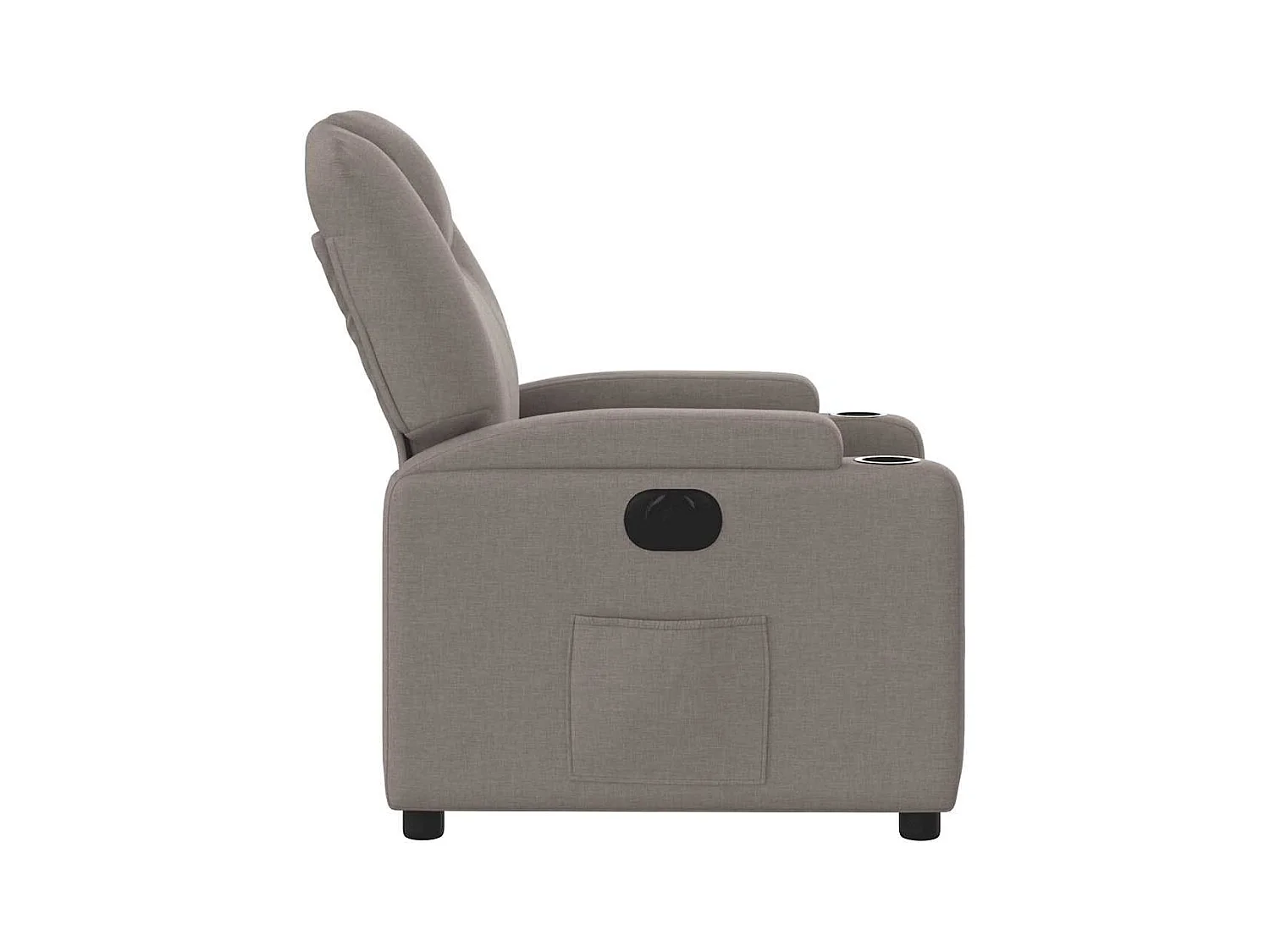 Fauteuil inclinable électrique Taupe Tissu