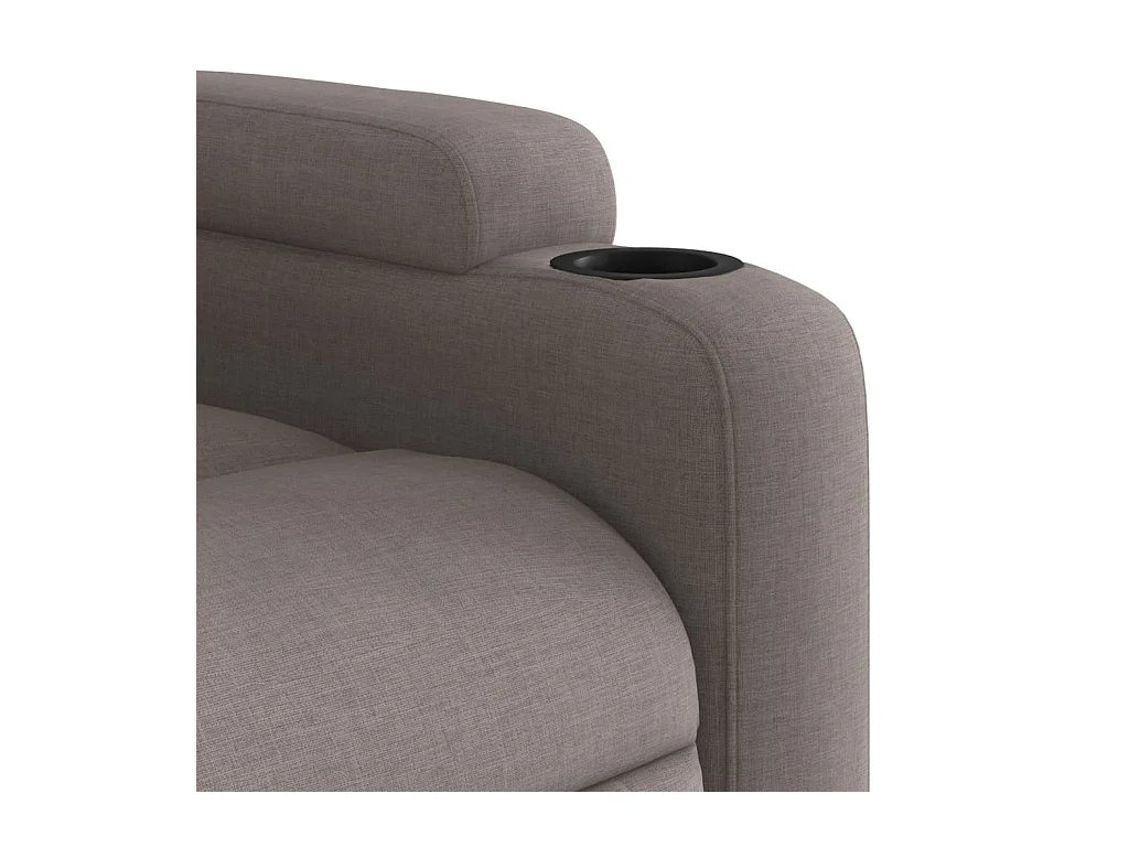 Fauteuil inclinable taupe tissu