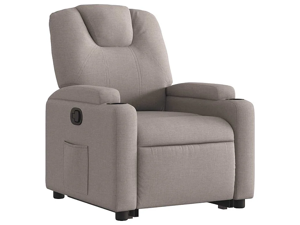 Sta-op-stoel verstelbaar stof taupe