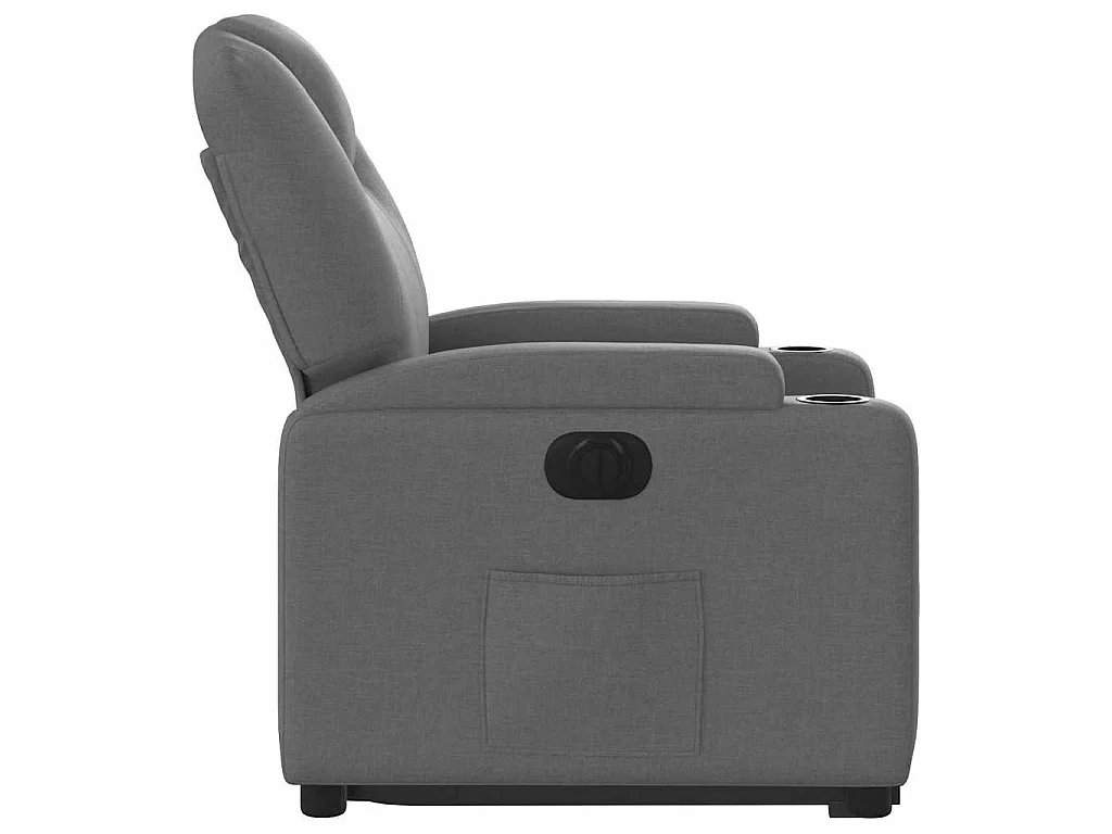 Fauteuil inclinable électrique gris foncé tissu