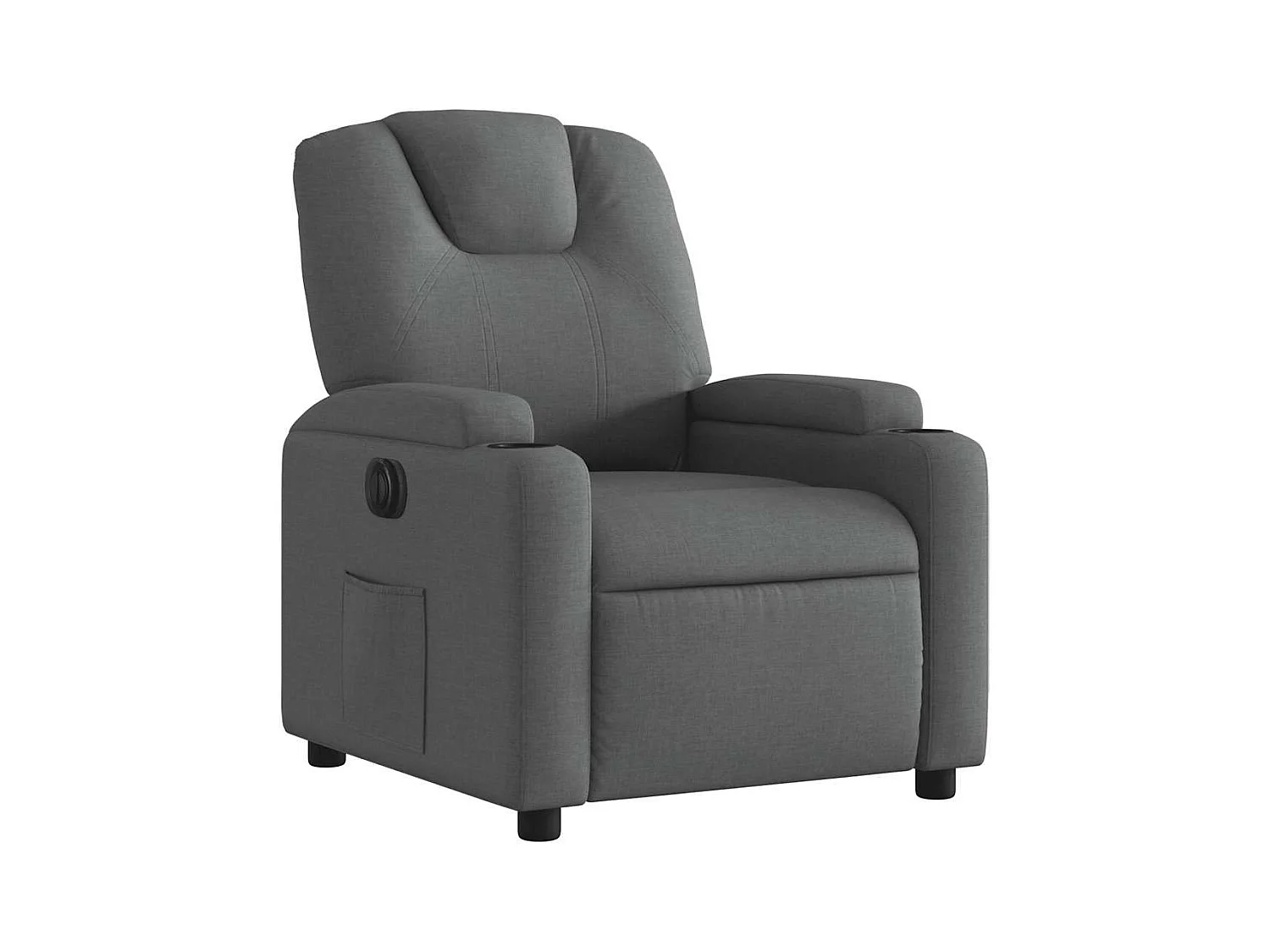 Fauteuil inclinable électrique Gris foncé Tissu