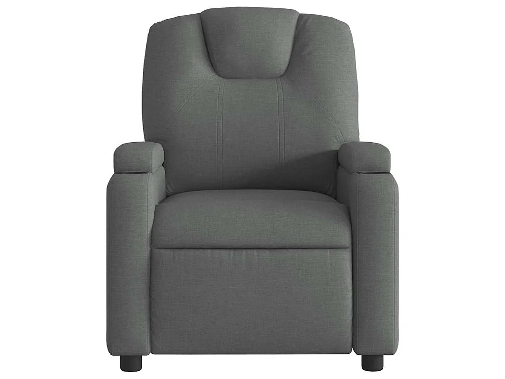 Fauteuil inclinable électrique Gris foncé Tissu