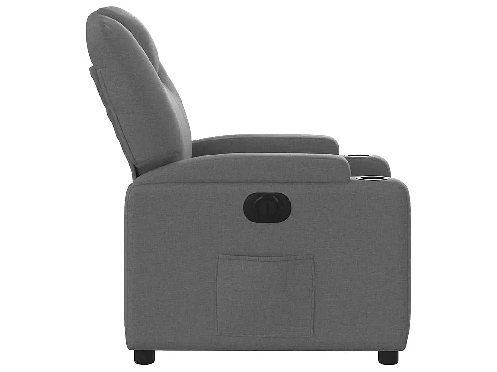 Fauteuil inclinable électrique Gris foncé Tissu