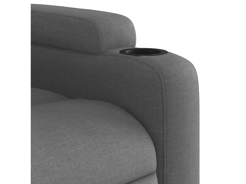 Fauteuil inclinable électrique Gris foncé Tissu