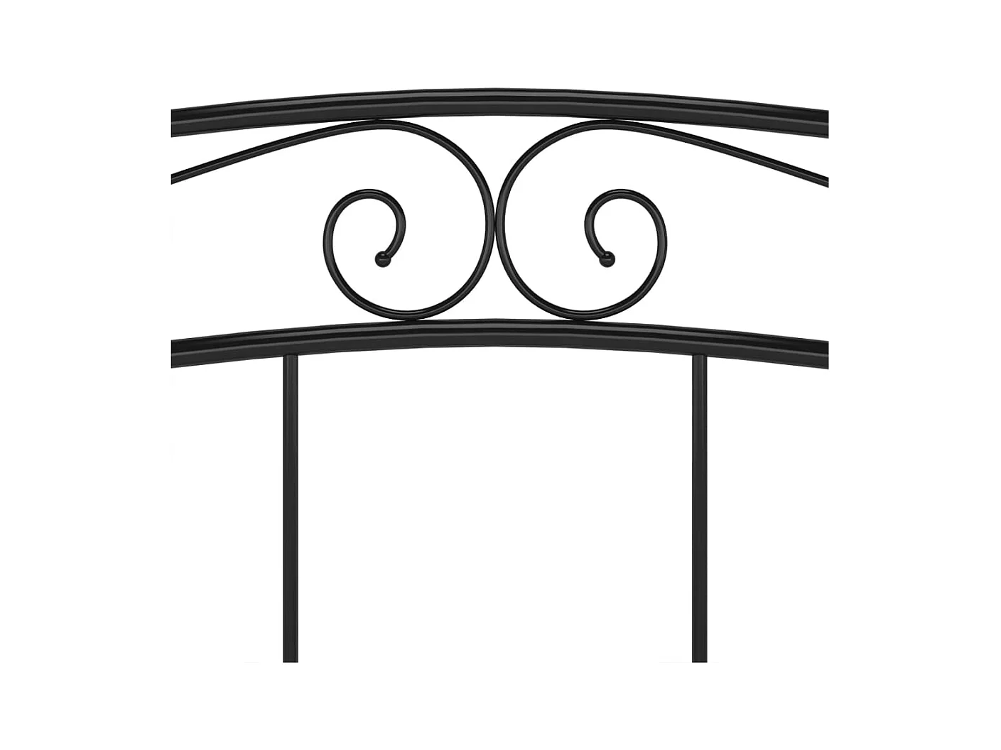 Cadre de lit Noir Métal 180x200 cm