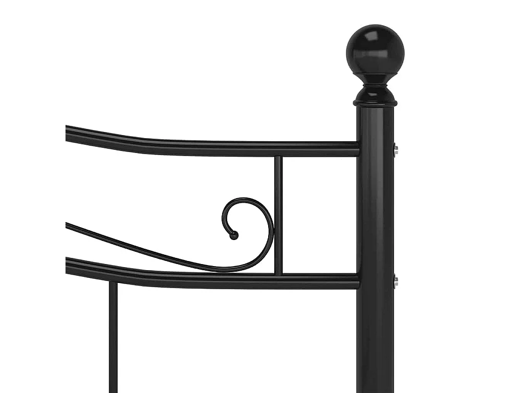 Estrutura de cama 180x200 cm metal preto