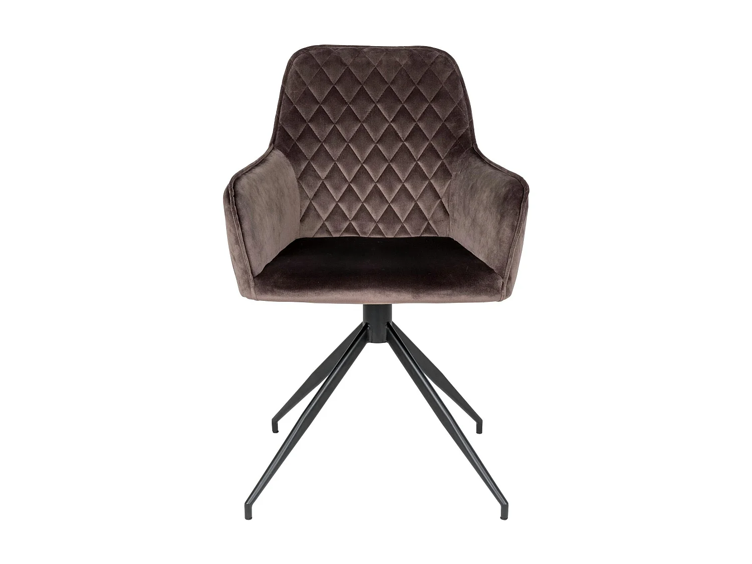 Chaise pivotante en velours taupe avec accoudoirs (lot de 2) SAVONE