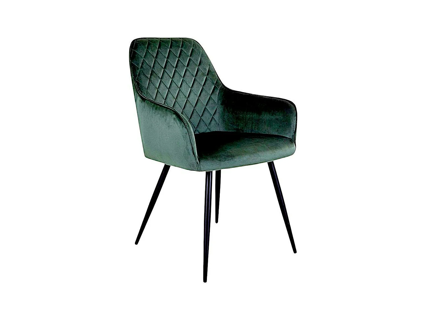 Fauteuil de table en velours vert (lot de 2) SAVONE