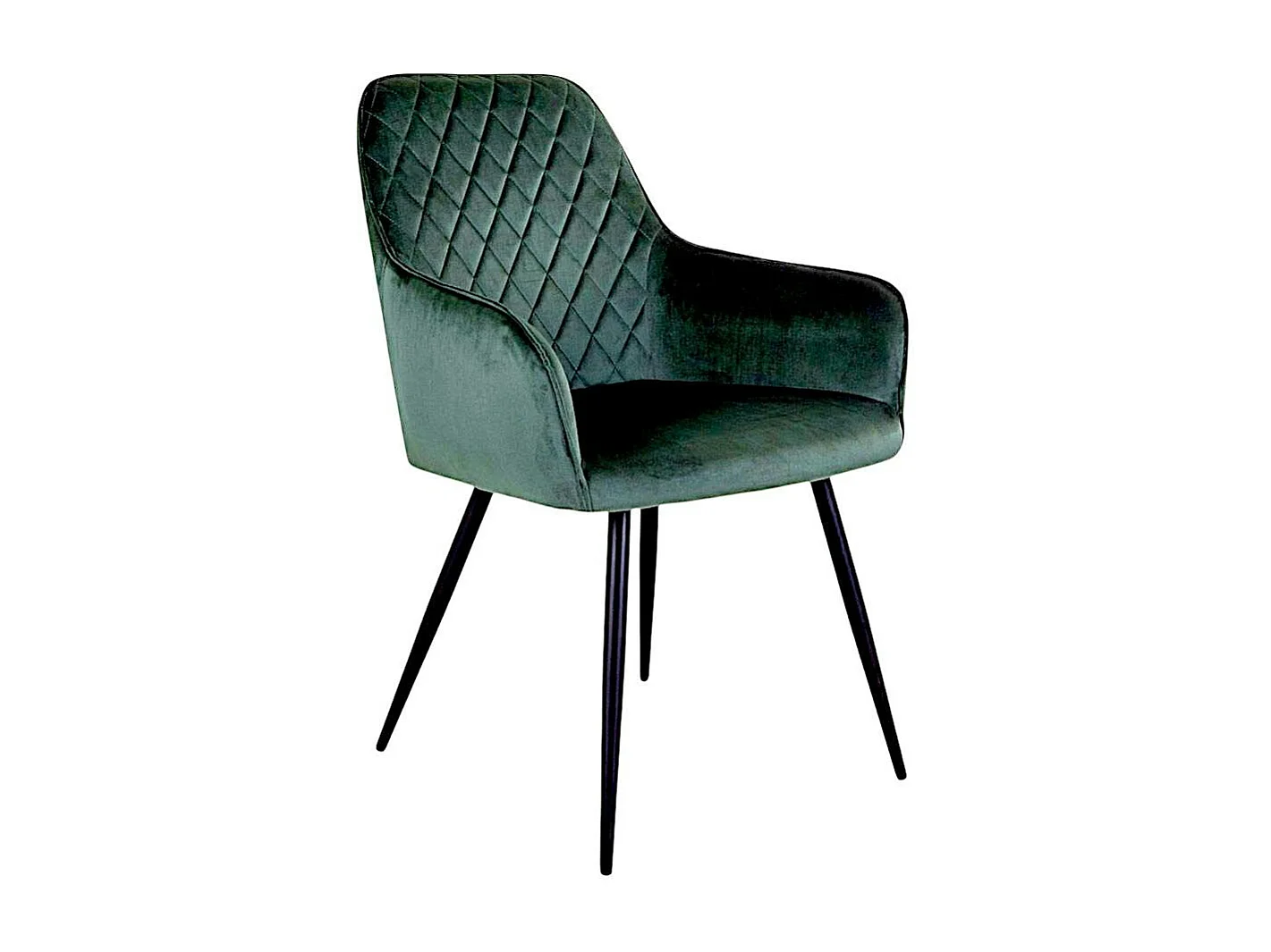Fauteuil de table en velours vert (lot de 2) SAVONE