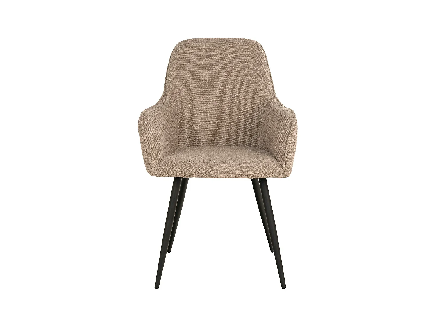 Fauteuil de table en bouclette beige (lot de 2) SAVONE