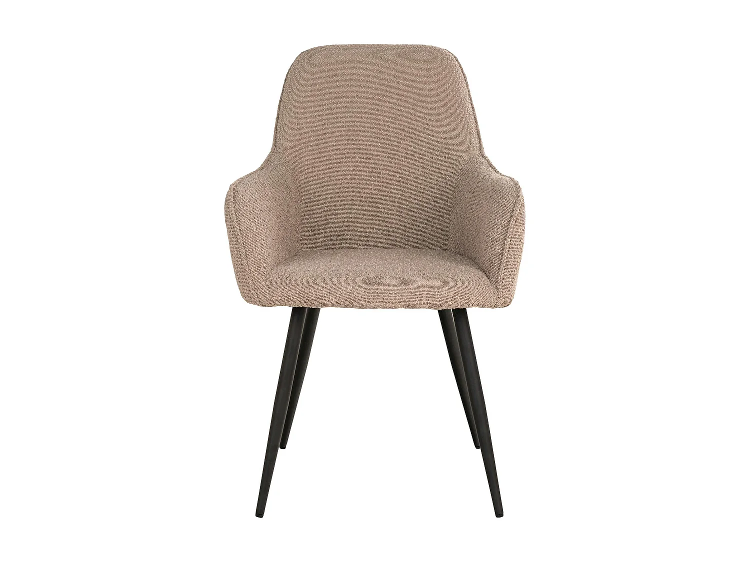 Fauteuil de table en bouclette beige (lot de 2) SAVONE