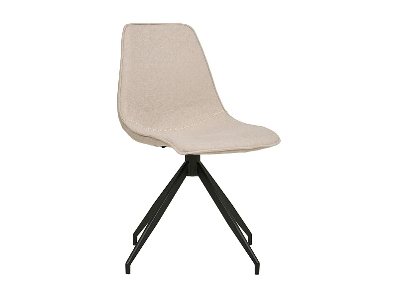 Chaise pivotante blanc sable avec couture (lot de 2) AMSTERDAM