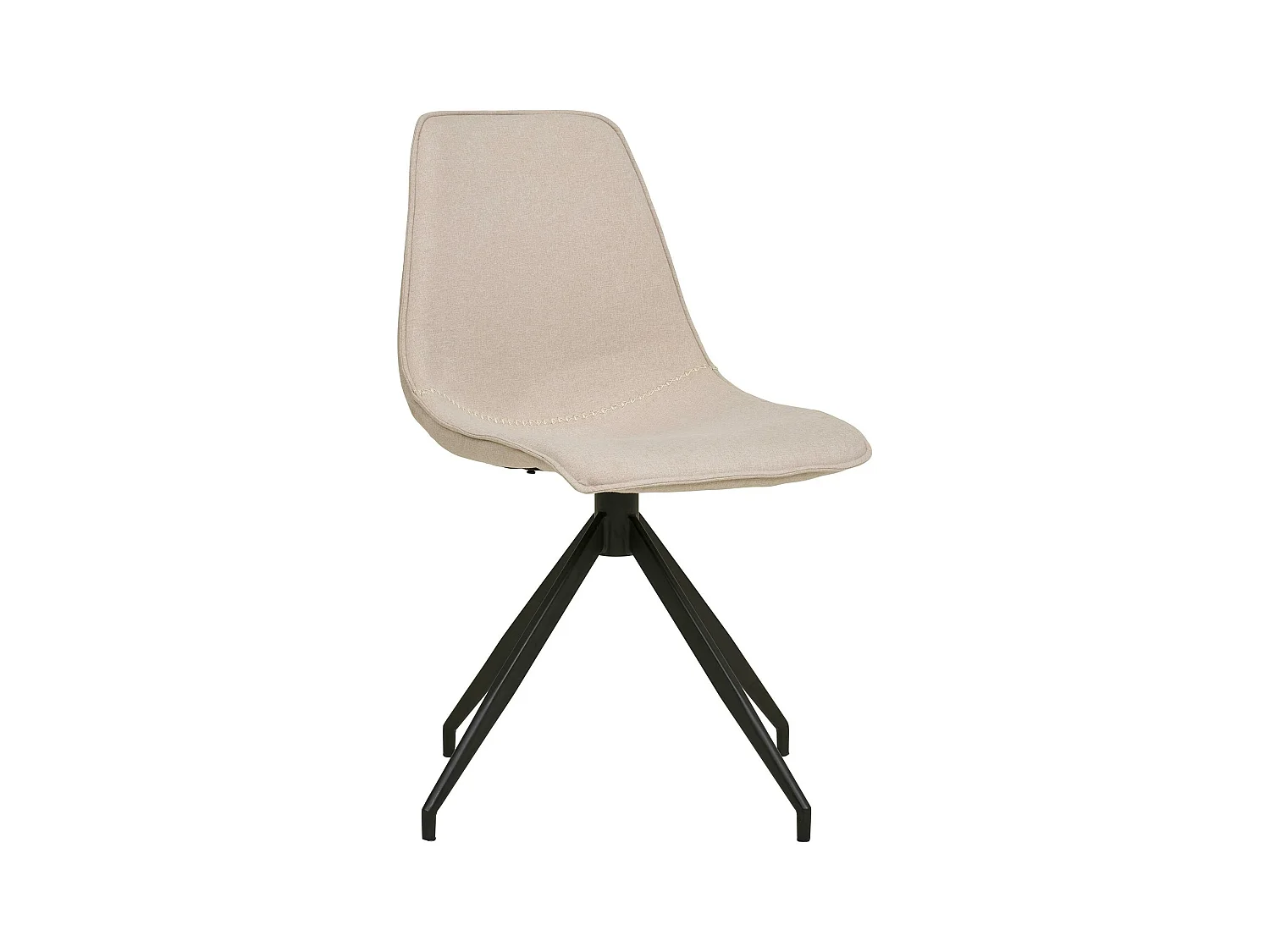 Chaise pivotante blanc sable avec couture (lot de 2) AMSTERDAM