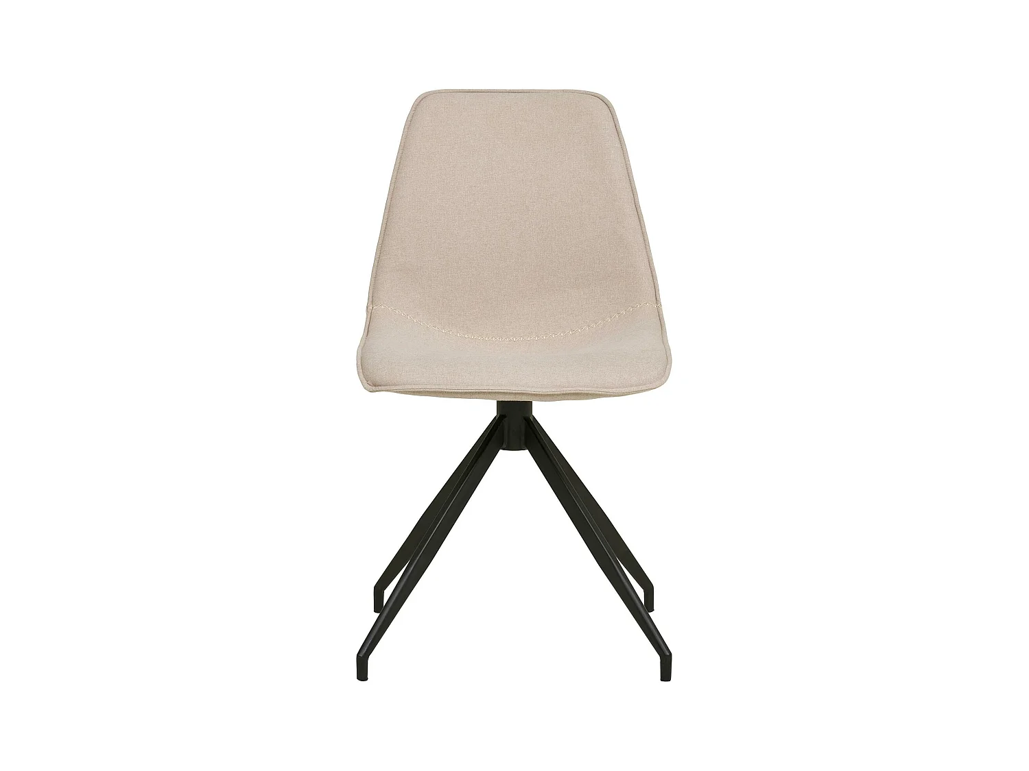 Chaise pivotante blanc sable avec couture (lot de 2) AMSTERDAM