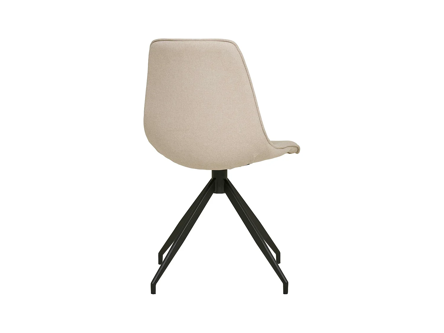 Chaise pivotante blanc sable avec couture (lot de 2) AMSTERDAM