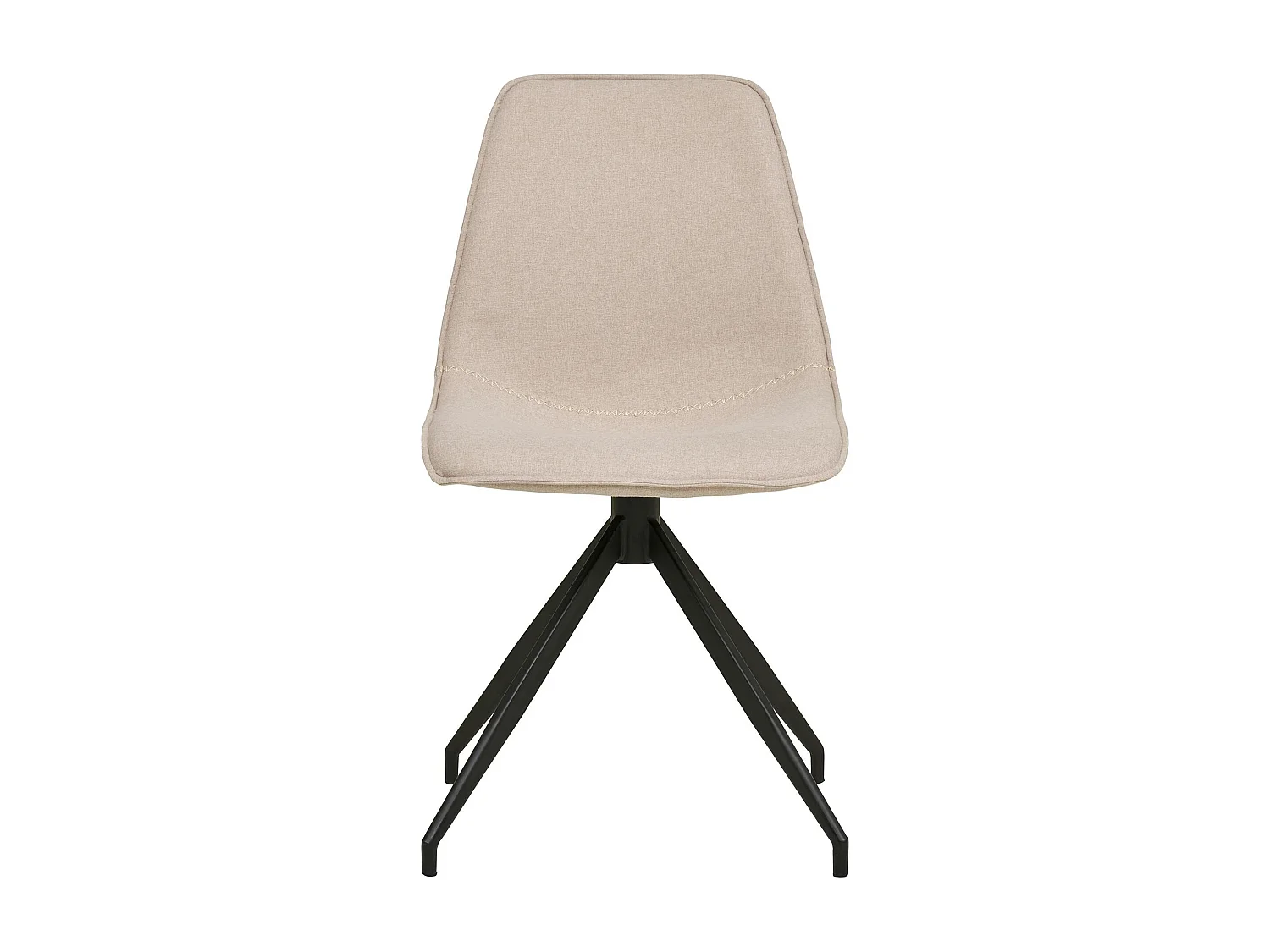 Chaise pivotante blanc sable avec couture (lot de 2) AMSTERDAM