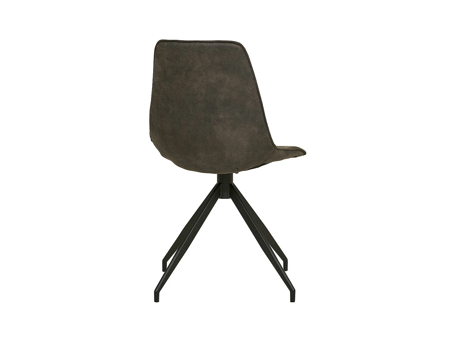 Chaise pivotante grise avec couture (lot de 2) AMSTERDAM