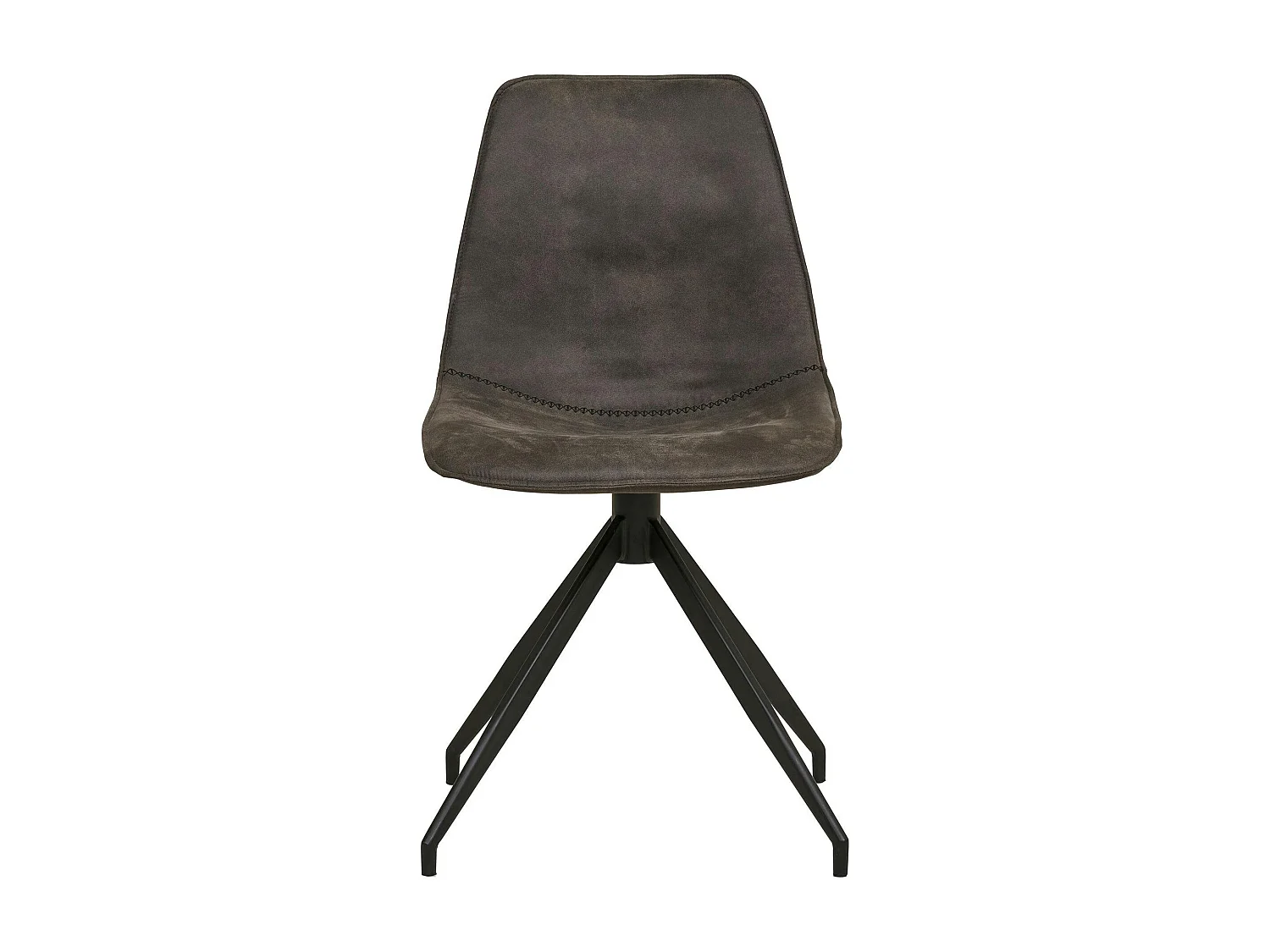 Chaise pivotante grise avec couture (lot de 2) AMSTERDAM