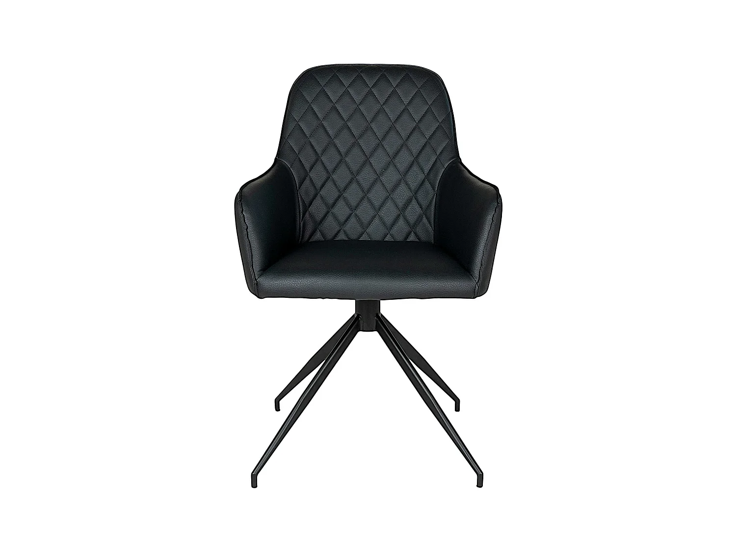 Chaise pivotante noire avec accoudoirs (lot de 2) SAVONE