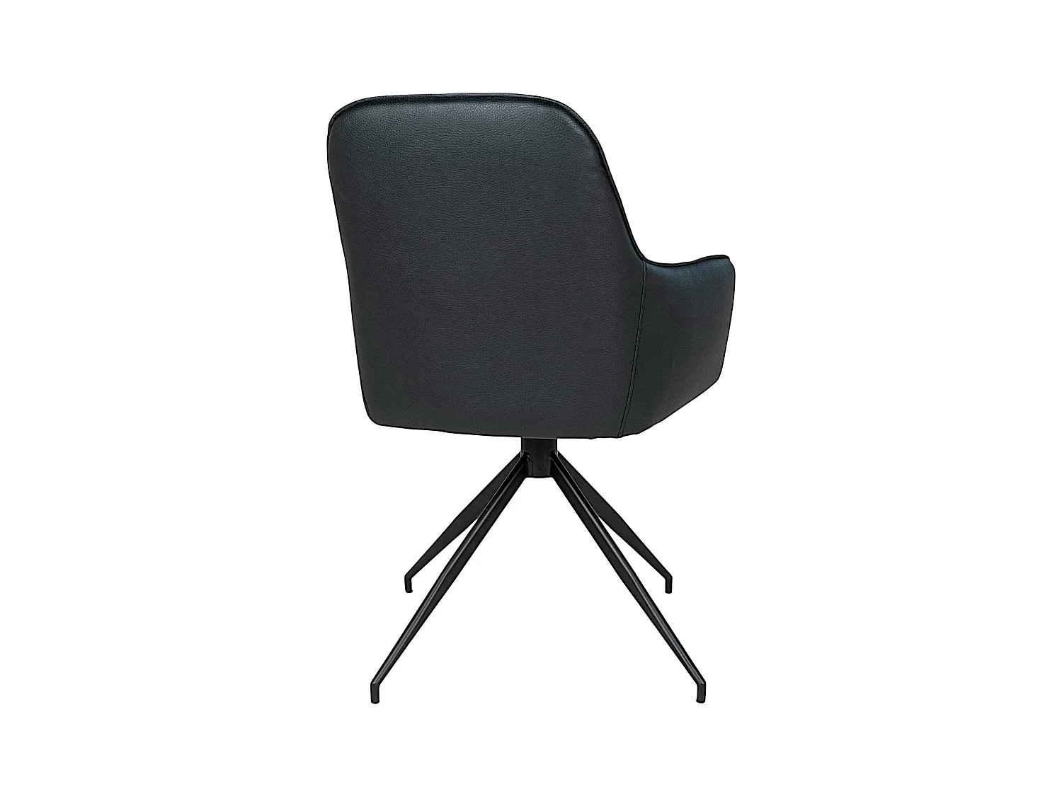 Chaise pivotante noire avec accoudoirs (lot de 2) SAVONE