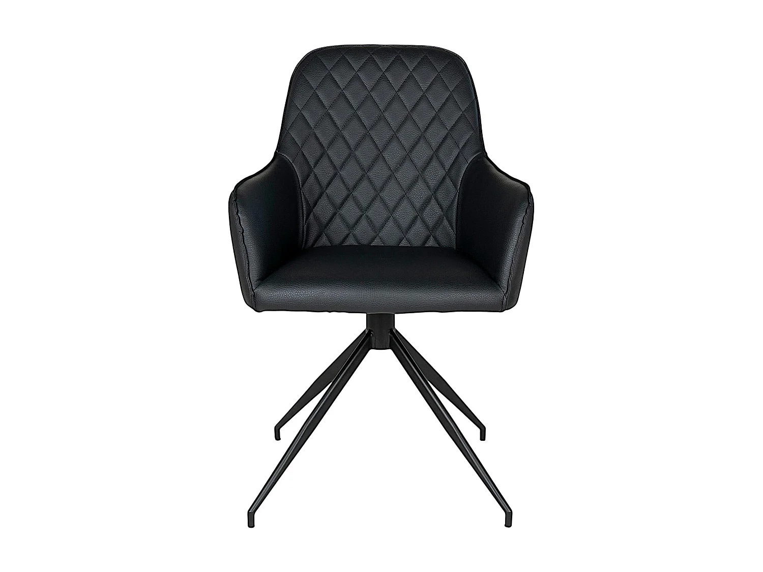 Chaise pivotante noire avec accoudoirs (lot de 2) SAVONE