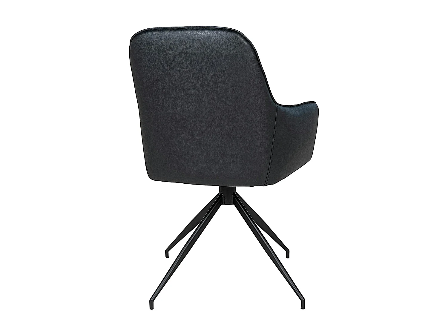 Chaise pivotante noire avec accoudoirs (lot de 2) SAVONE