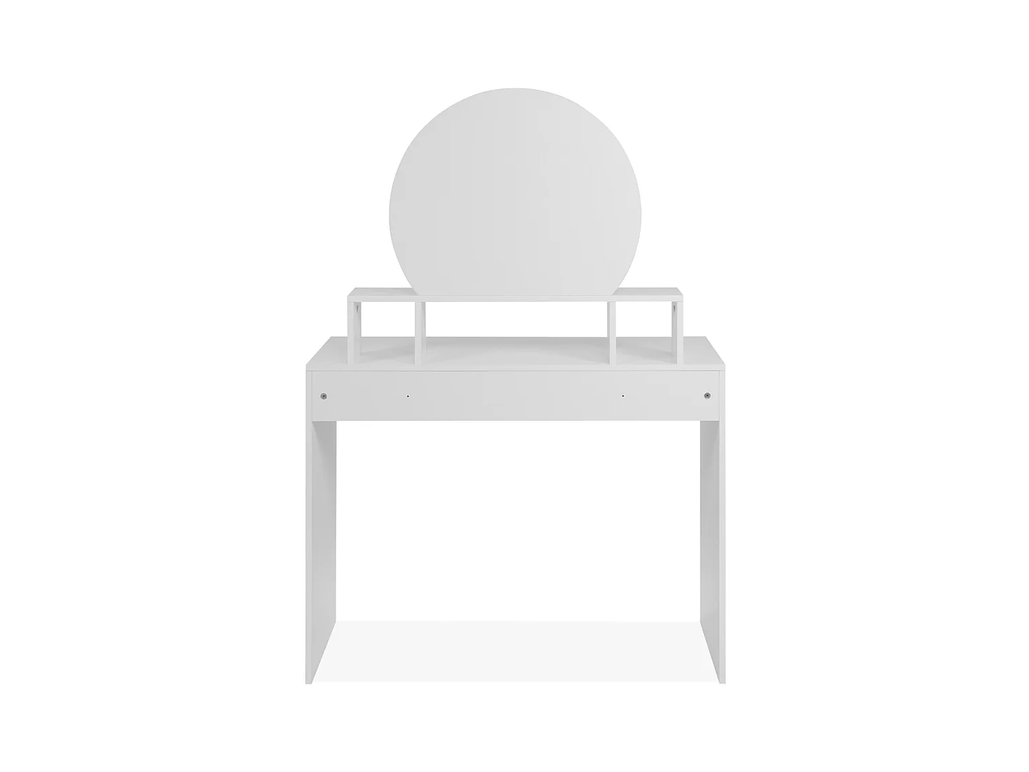 Coiffeuse 1 miroir arrondi, 3 niches supérieures et 1 grand tiroir L100cm - IMAGE