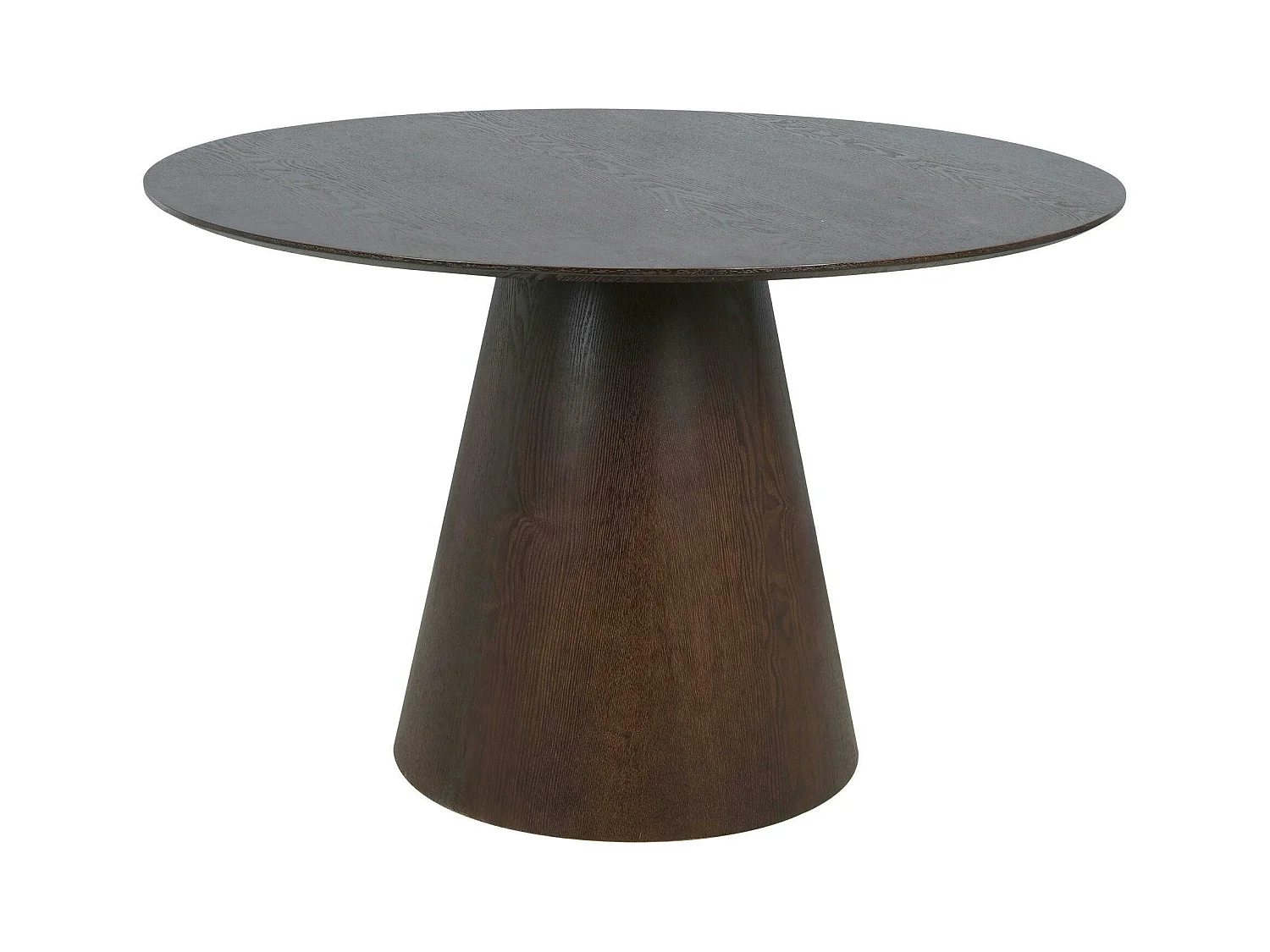 Table ronde en bois foncé Ø120 cm LISBONNE
