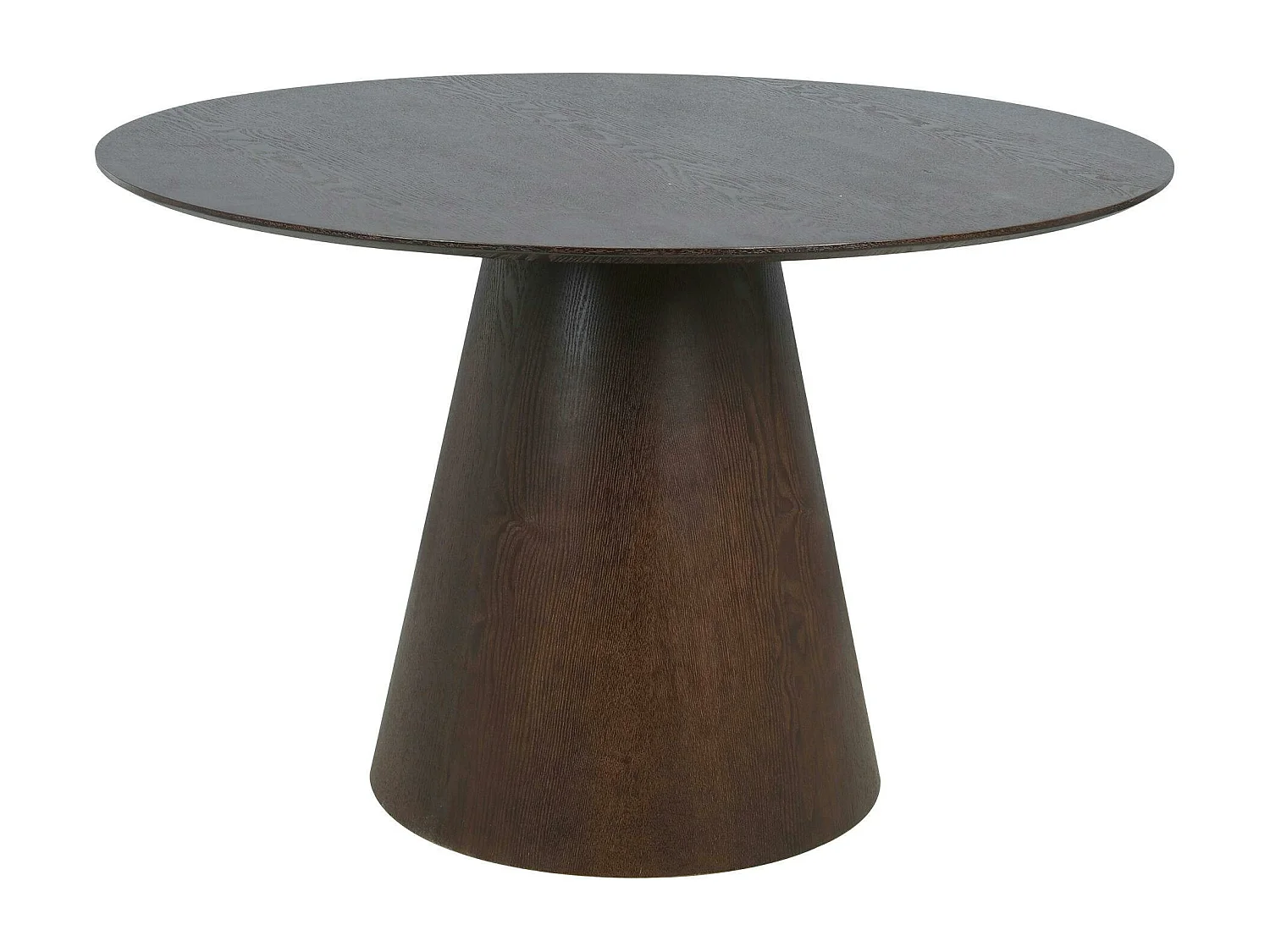Table ronde style vintage placage noyer Ø120 cm LISBONNE