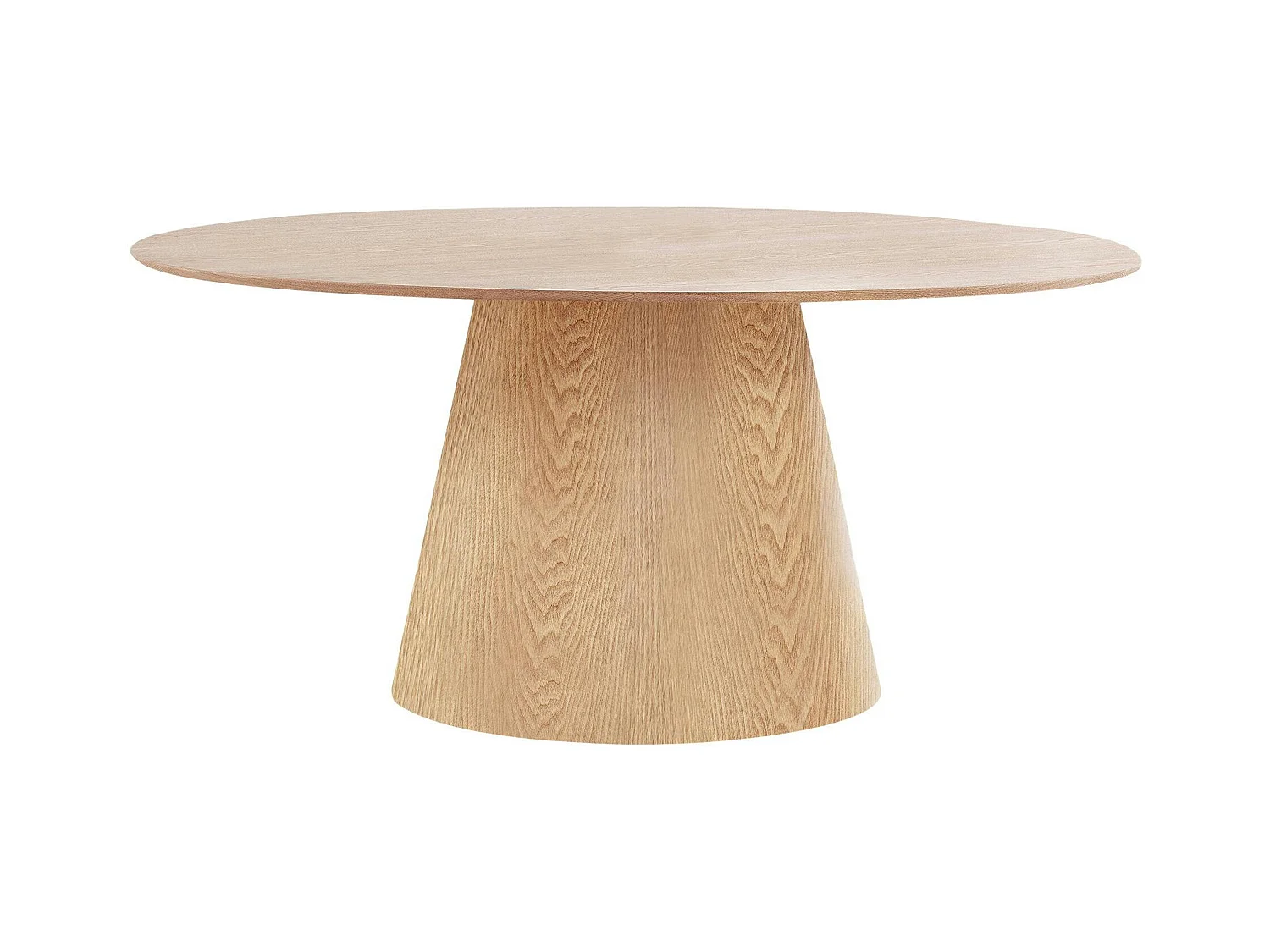 Table à manger ovale en bois clair 160 cm LISBONNE