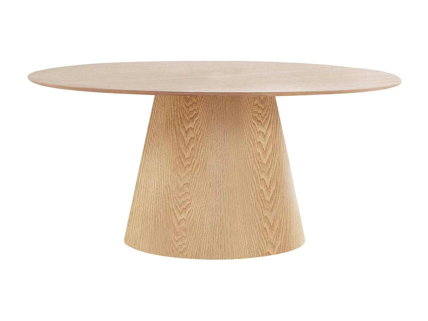 Table à manger ovale en bois clair 160 cm LISBONNE