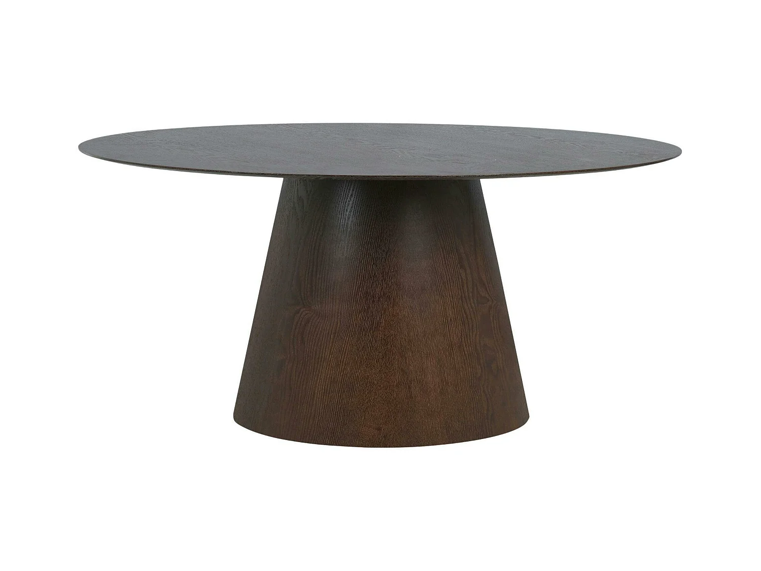 Table à manger ovale en bois foncé 160 cm LISBONNE