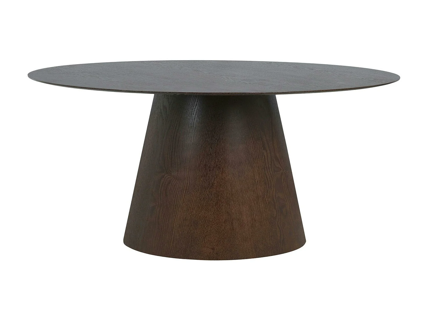 Table à manger ovale en bois foncé 160 cm LISBONNE