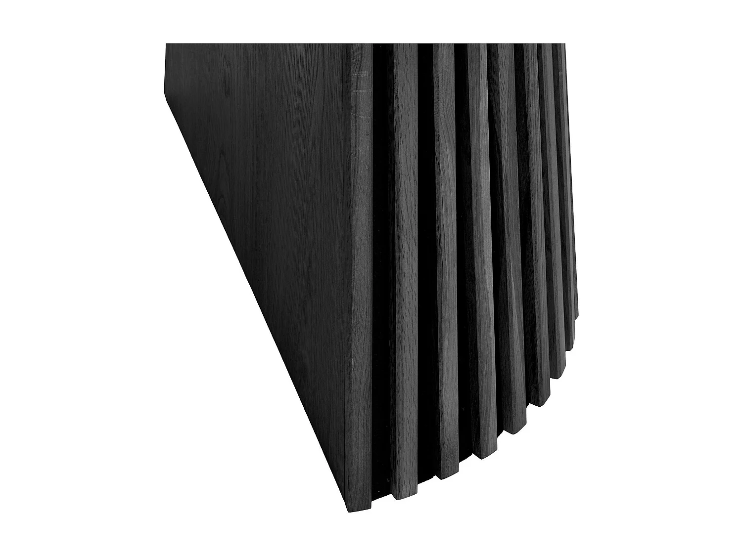 Table ronde extensible en chêne noir avec piètement baguette (3 rallonges incluses) ø120 cm /160 cm / 200 cm / 240 cm AMSTERDAM