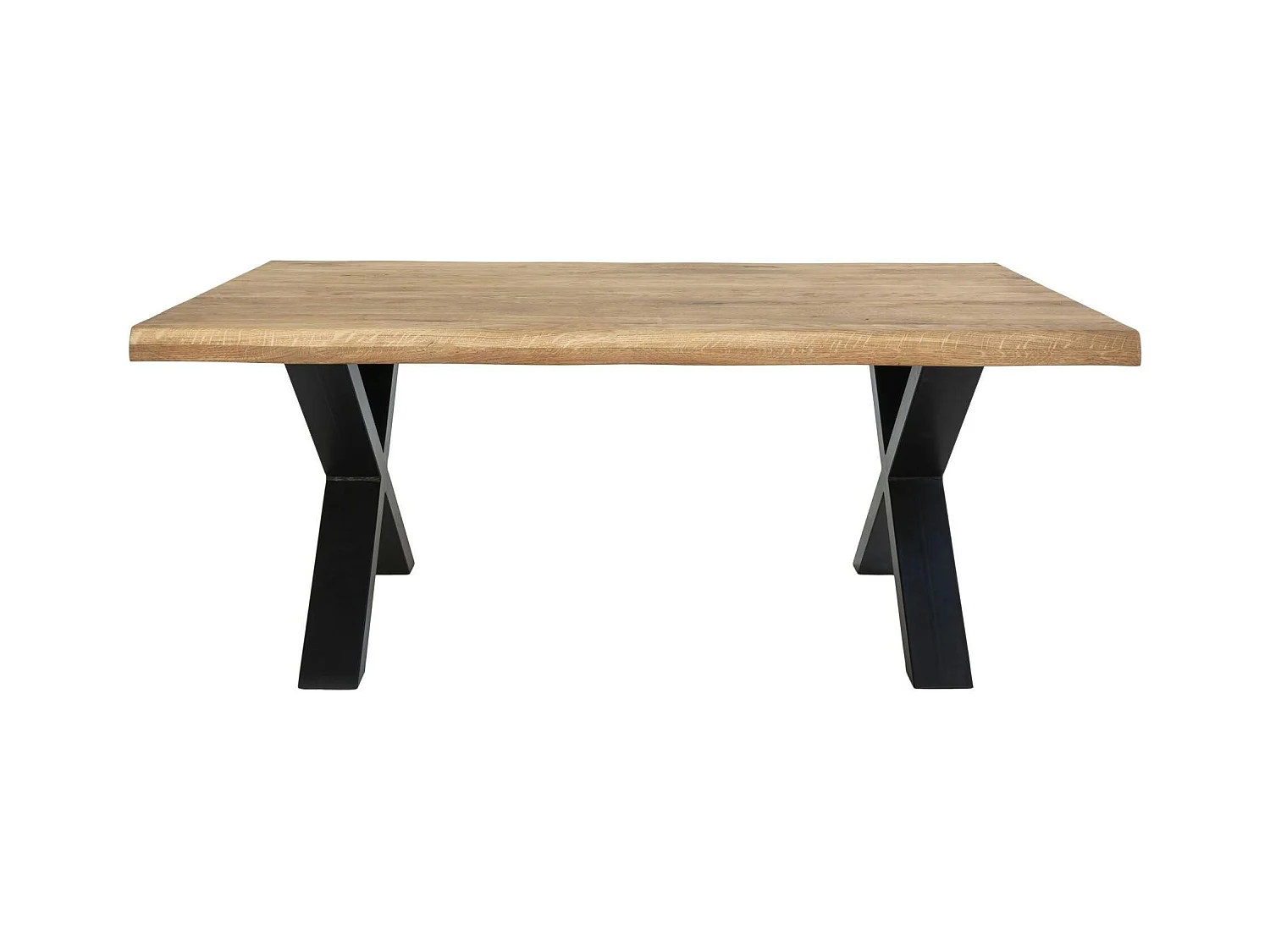 Table basse en bois de chêne blond avec bordures naturelles SAVONE