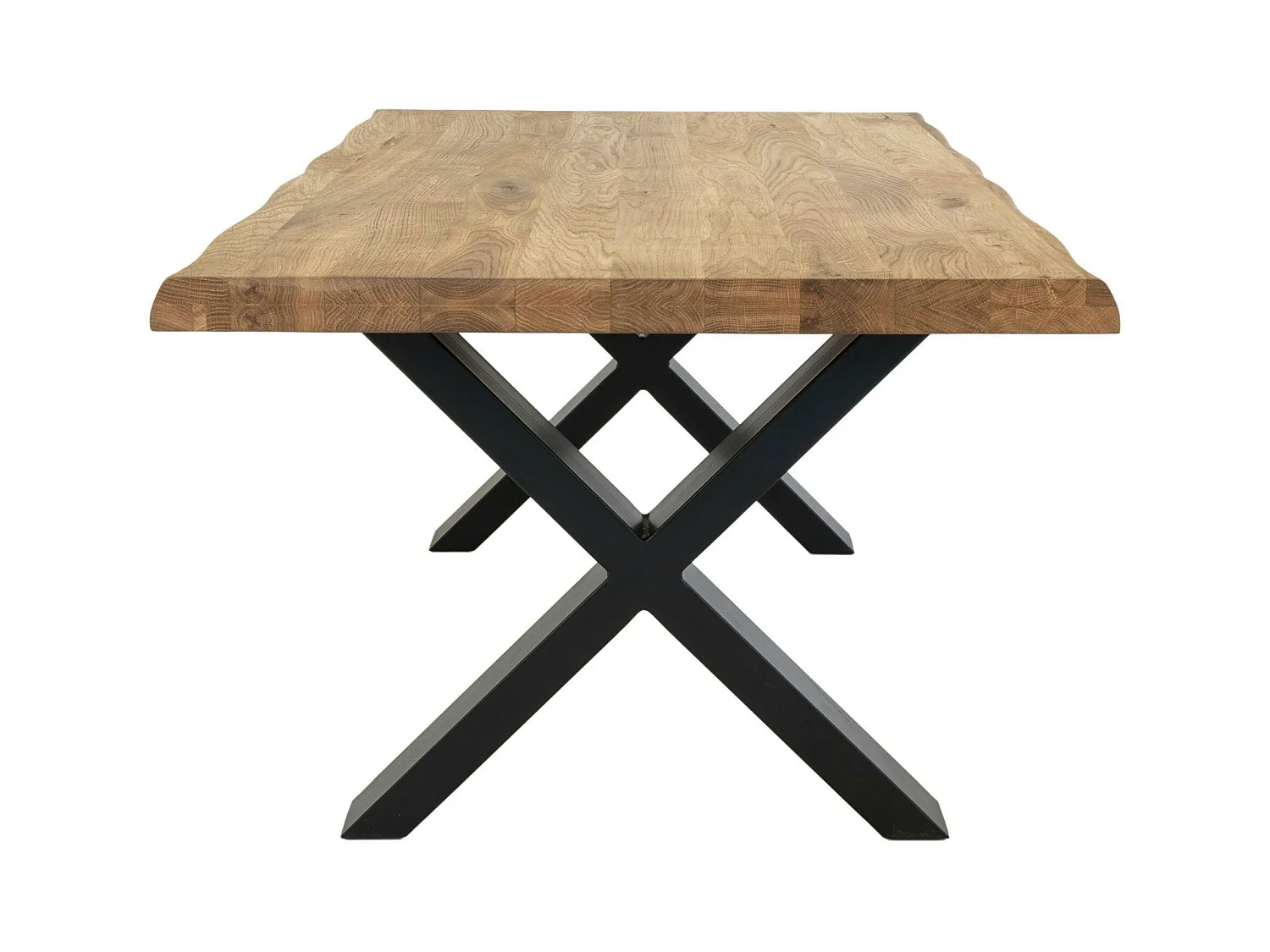 Table basse en bois de chêne blond avec bordures naturelles SAVONE