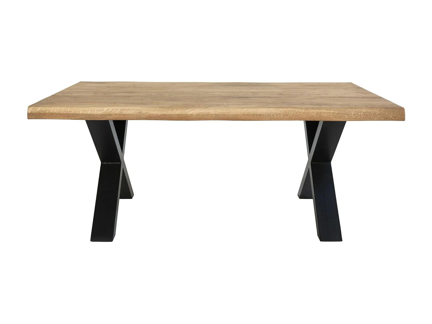 Table basse en bois de chêne blond avec bordures naturelles SAVONE