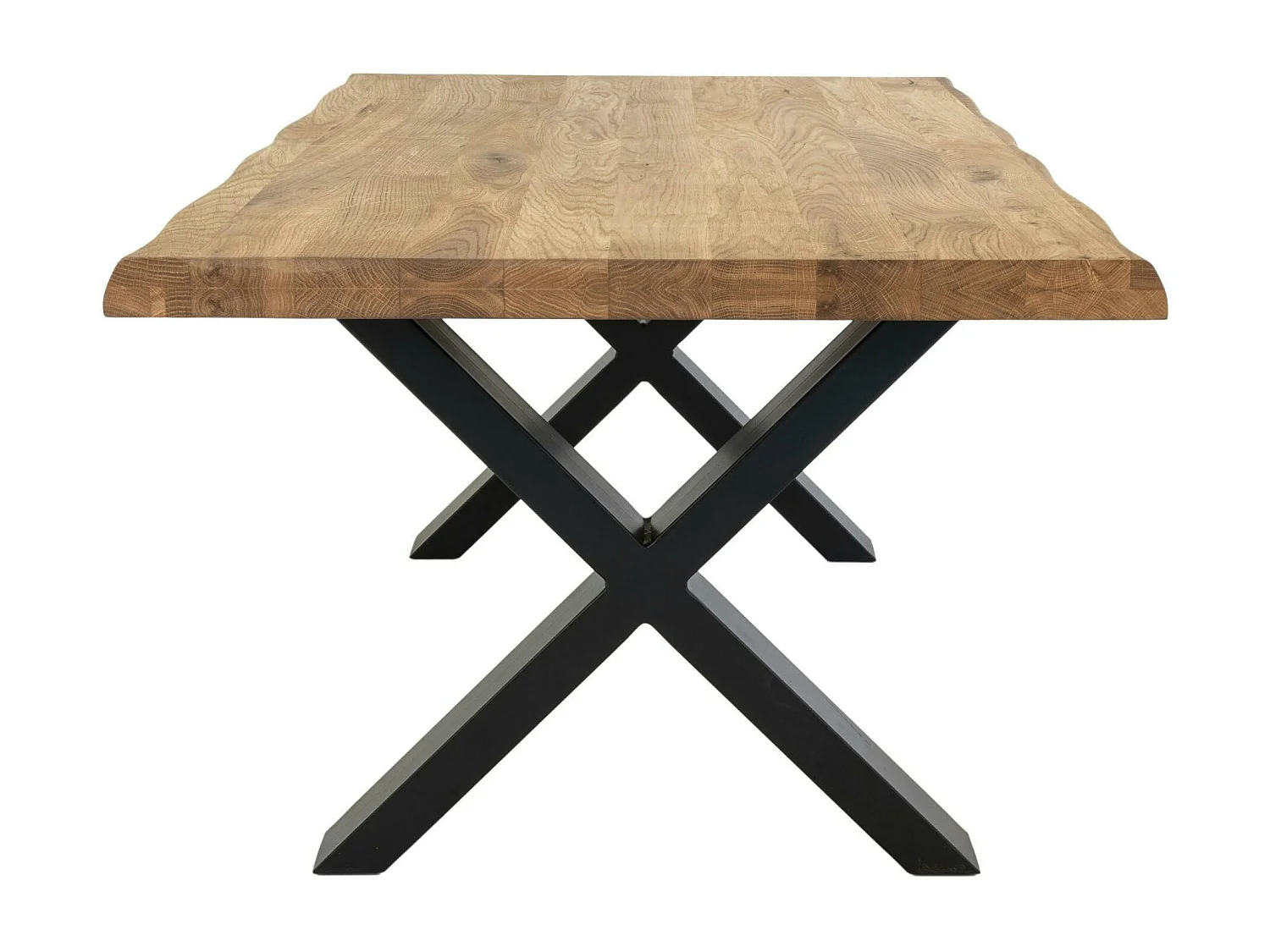 Table basse en bois de chêne blond avec bordures naturelles SAVONE