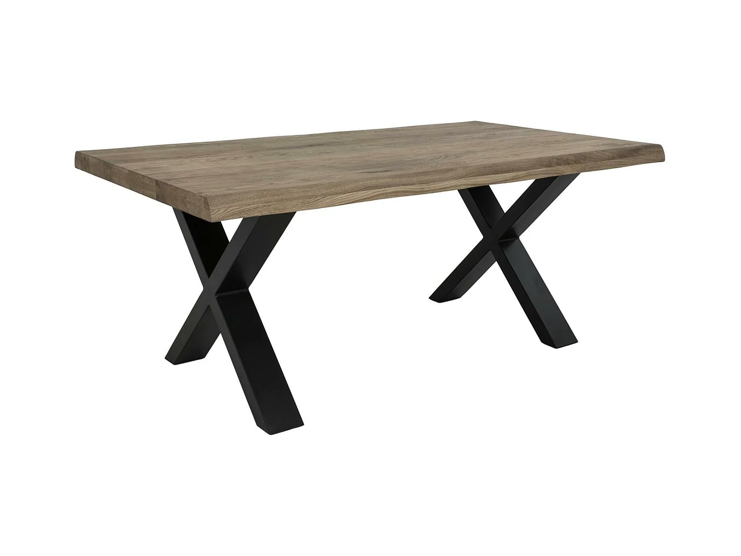 Table basse en bois de chêne brun avec bordures naturelles SAVONE