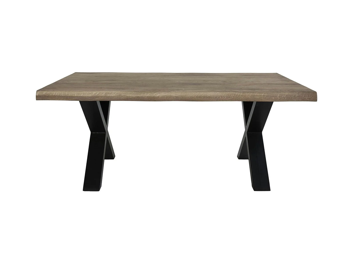 Table basse en bois de chêne brun avec bordures naturelles SAVONE