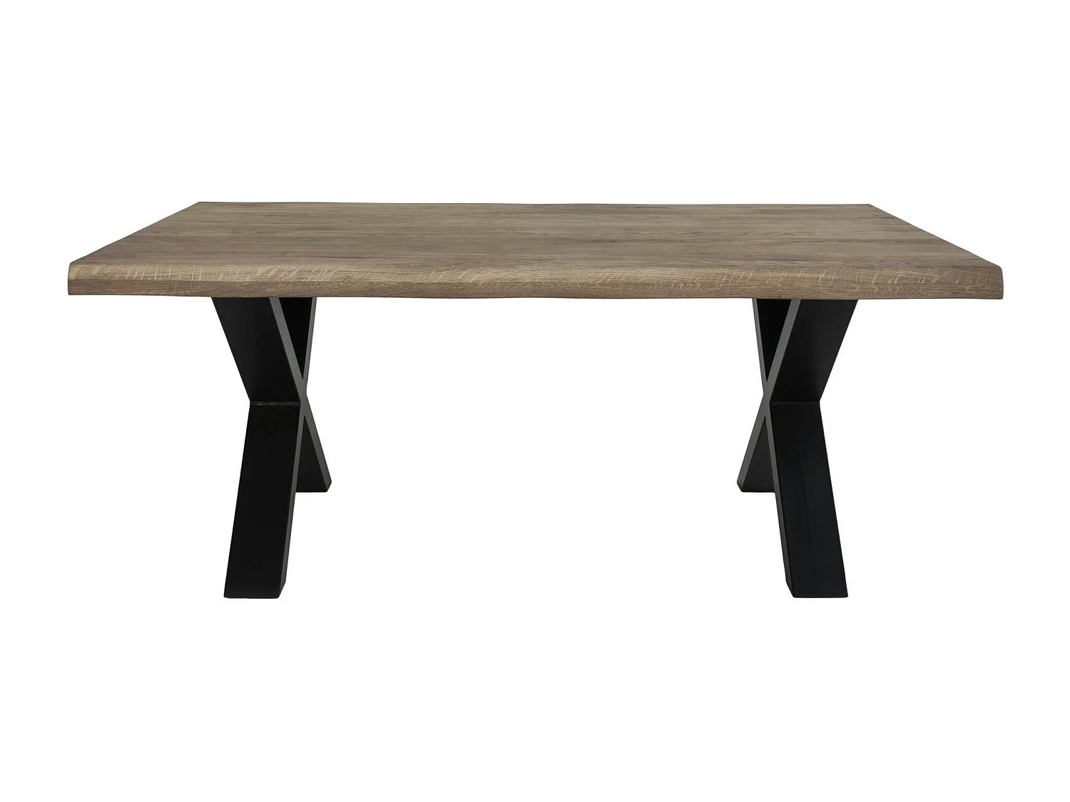 Table basse en bois de chêne brun avec bordures naturelles SAVONE
