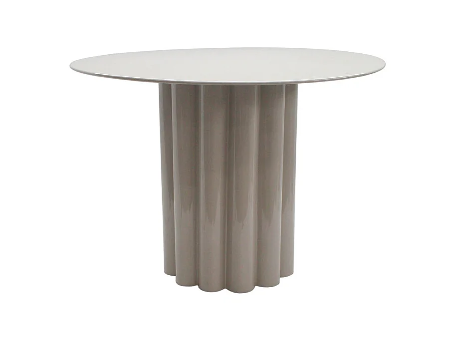 Leon - Table basse ronde en aluminium ø64cm - Beige