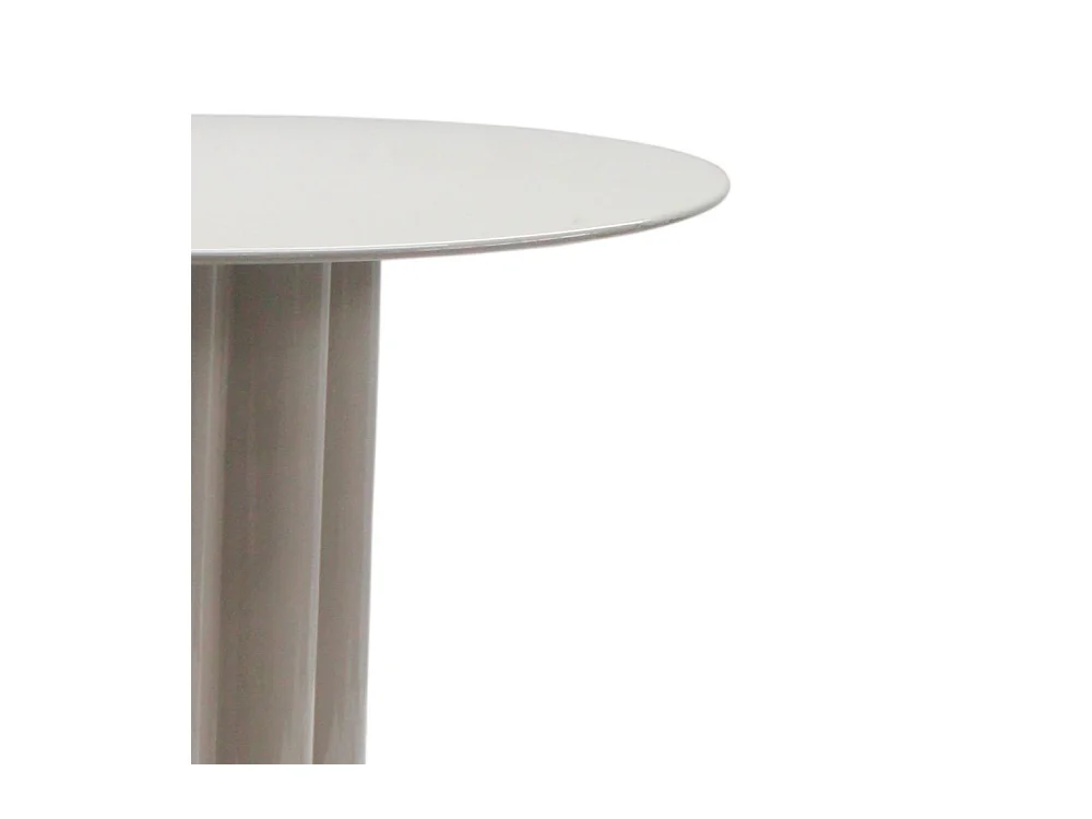 Leon - Table basse ronde en aluminium ø64cm - Beige