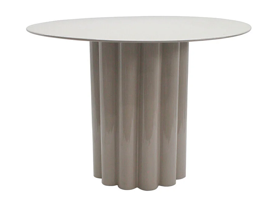 Leon - Table basse ronde en aluminium ø64cm - Beige