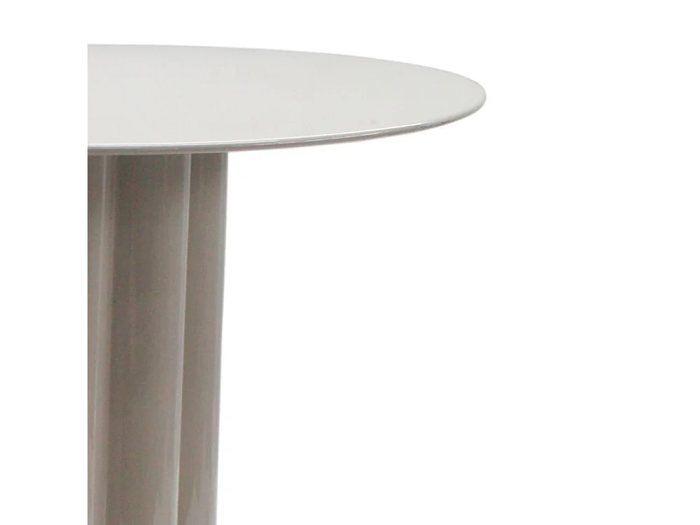 Leon - Table basse ronde en aluminium ø64cm - Beige