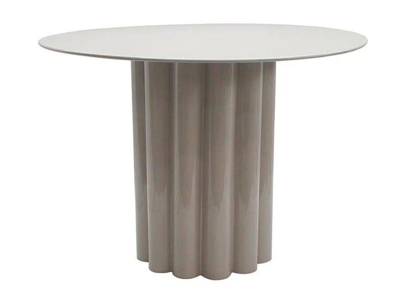 Leon - Table basse ronde en aluminium ø64cm - Beige