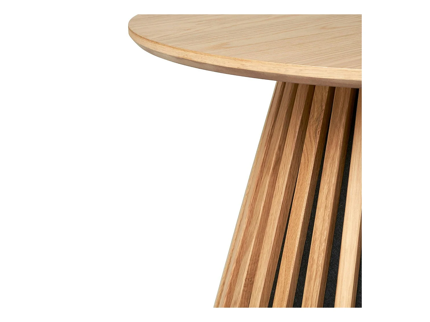 Table basse ronde en chêne clair avec piètement baguette ø70 cm AMSTERDAM